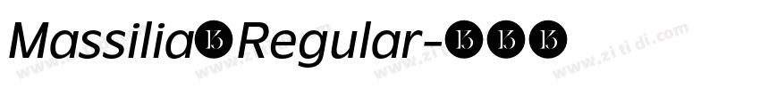 Massilia Regular字体转换